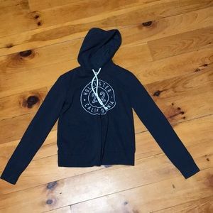 Navy blue Hollister zip front jacket size small